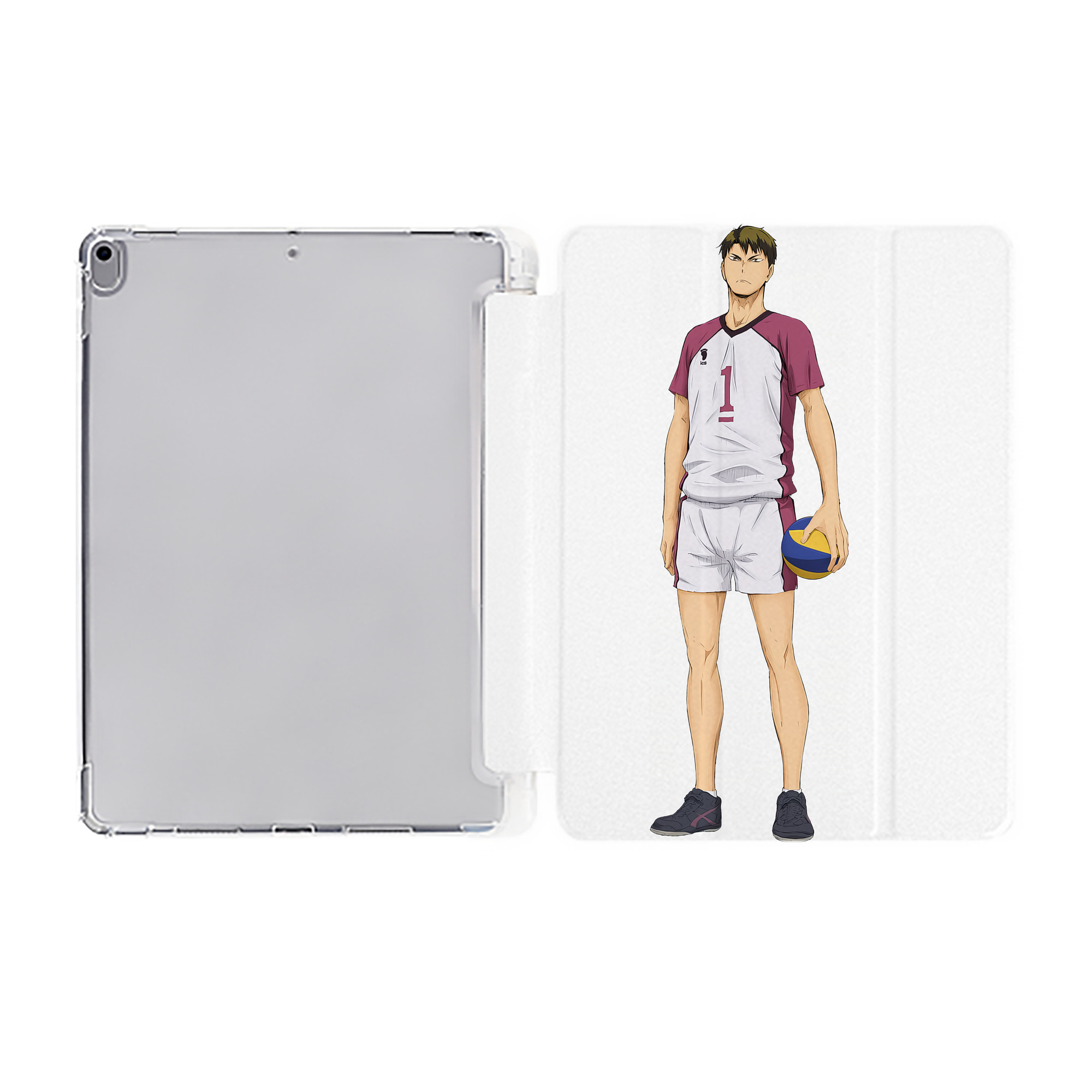 （画像用） ハイキュー!! Haikyu!! IPad ケース ペン収納付き 三つ折りスタンド PUレザー×シリコン 対応機種9.5/10.5/10.9インチ